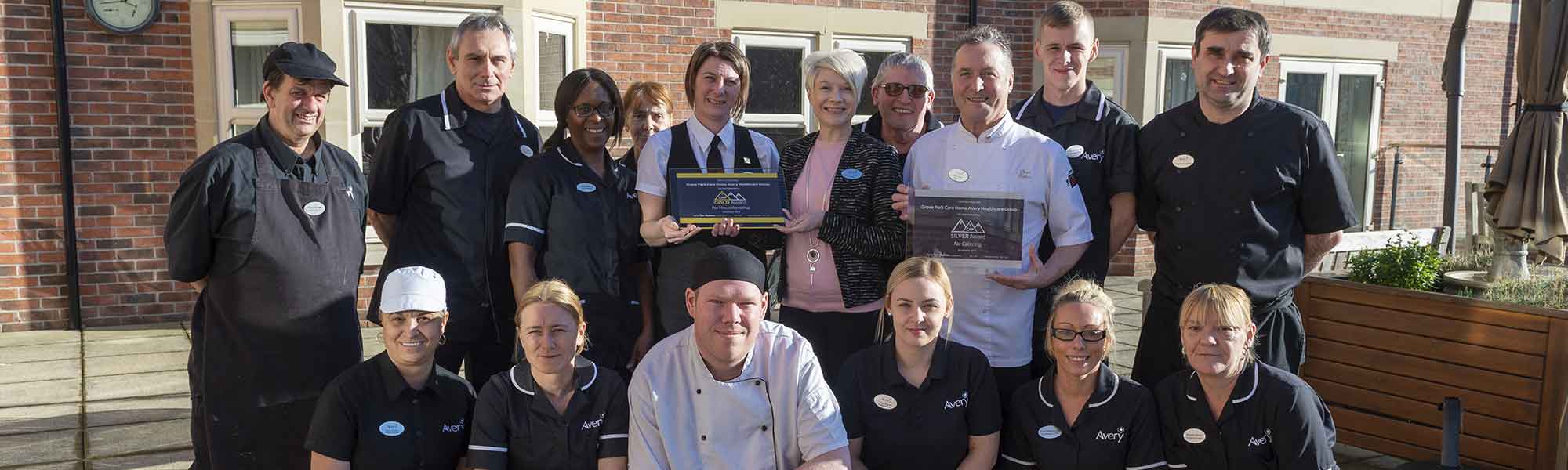 Grove Park Care Home staff CAP award gold silver culinary catering housekeeping team chef