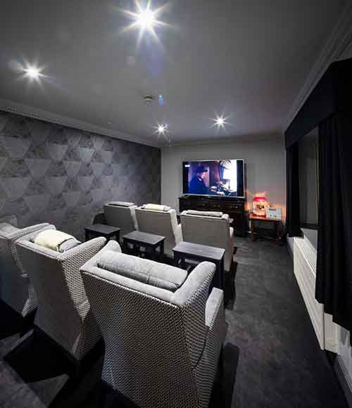 cinema at Acer House Best Care Home in Weston-super-Mare