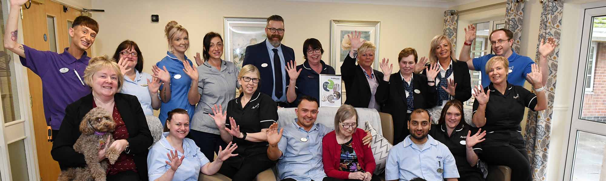 Alma Court celebrate Healthwatch inspection