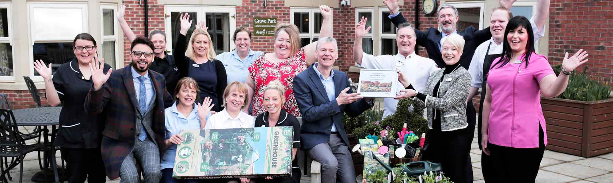 Grove Park celebrate winning Avery Christmas Cake Competition banner hero