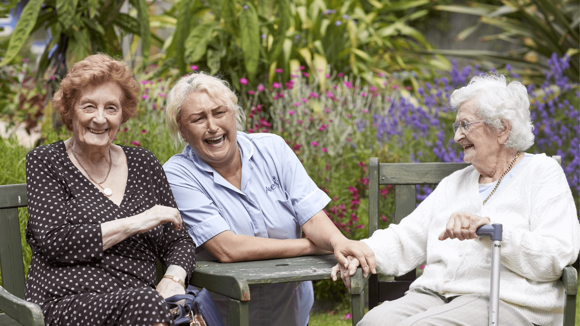 Aire View residents laughing