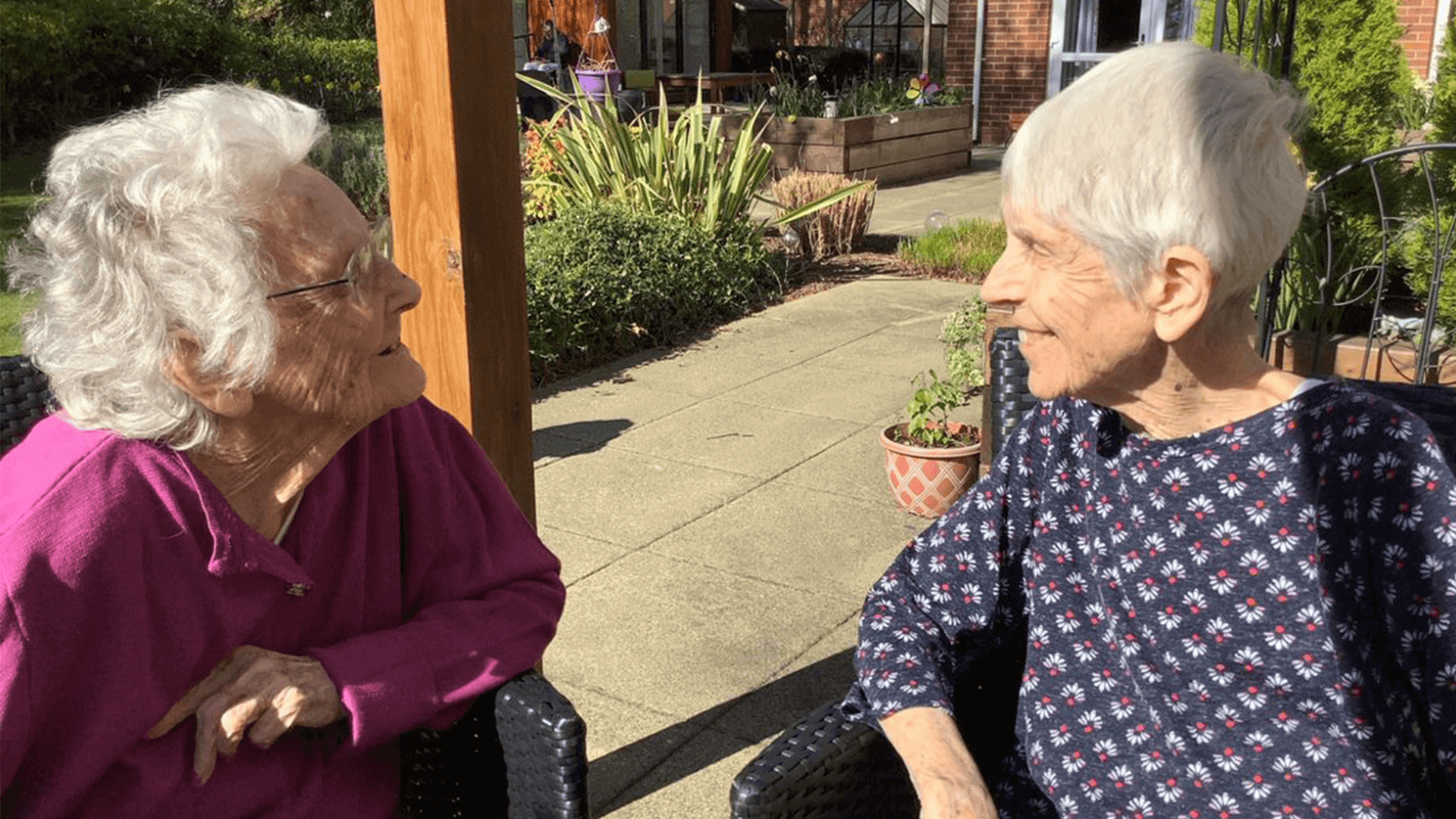 Alder House residents in the garden